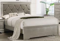 Amalia Champagne Bed & Mattress Combo
