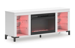 Brollevi Tv Stand W/ Fireplace