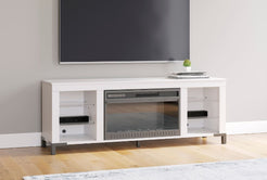 Brollevi Tv Stand W/ Fireplace