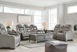 Man-Den Power Reclining Sofa, Loveseat & FREE Recliner