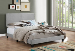 Erin Grey Nailhead Bed & Promo Mattress and Boxspring