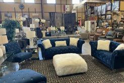 Bonnie Blue Sofa, Loveseat w/ FREE Chair