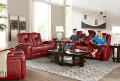 Robin Red Power Sofa & Loveseat