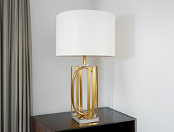 Transitional Golden Accent Table Lamp