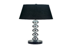 Table Lamp Silver & Black