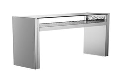 Hollywood Glam Console Table w/ Floating Glass Top